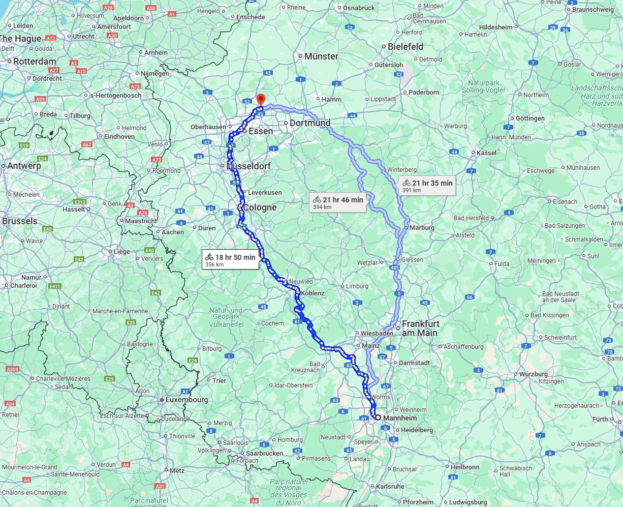Anreise von Mannheim Zu Recklinghausen Über 