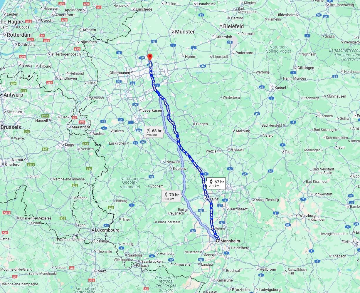 Anreise von Mannheim Zu Recklinghausen Über 