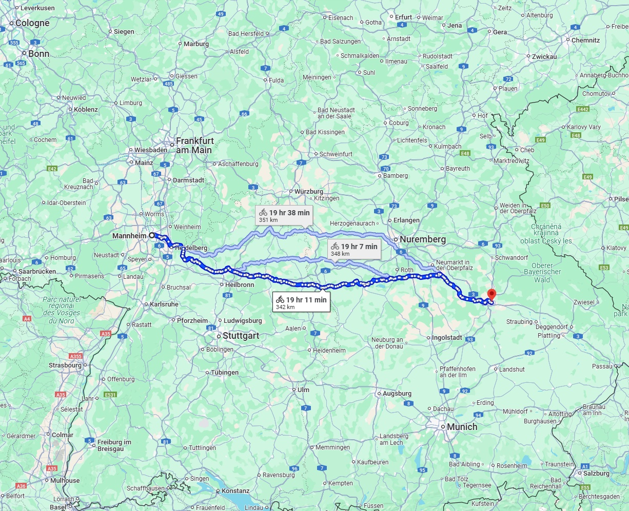 Anreise von Mannheim Zu Regensburg Über 