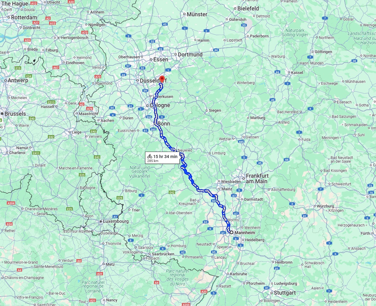 Anreise von Mannheim Zu Remscheid Über 