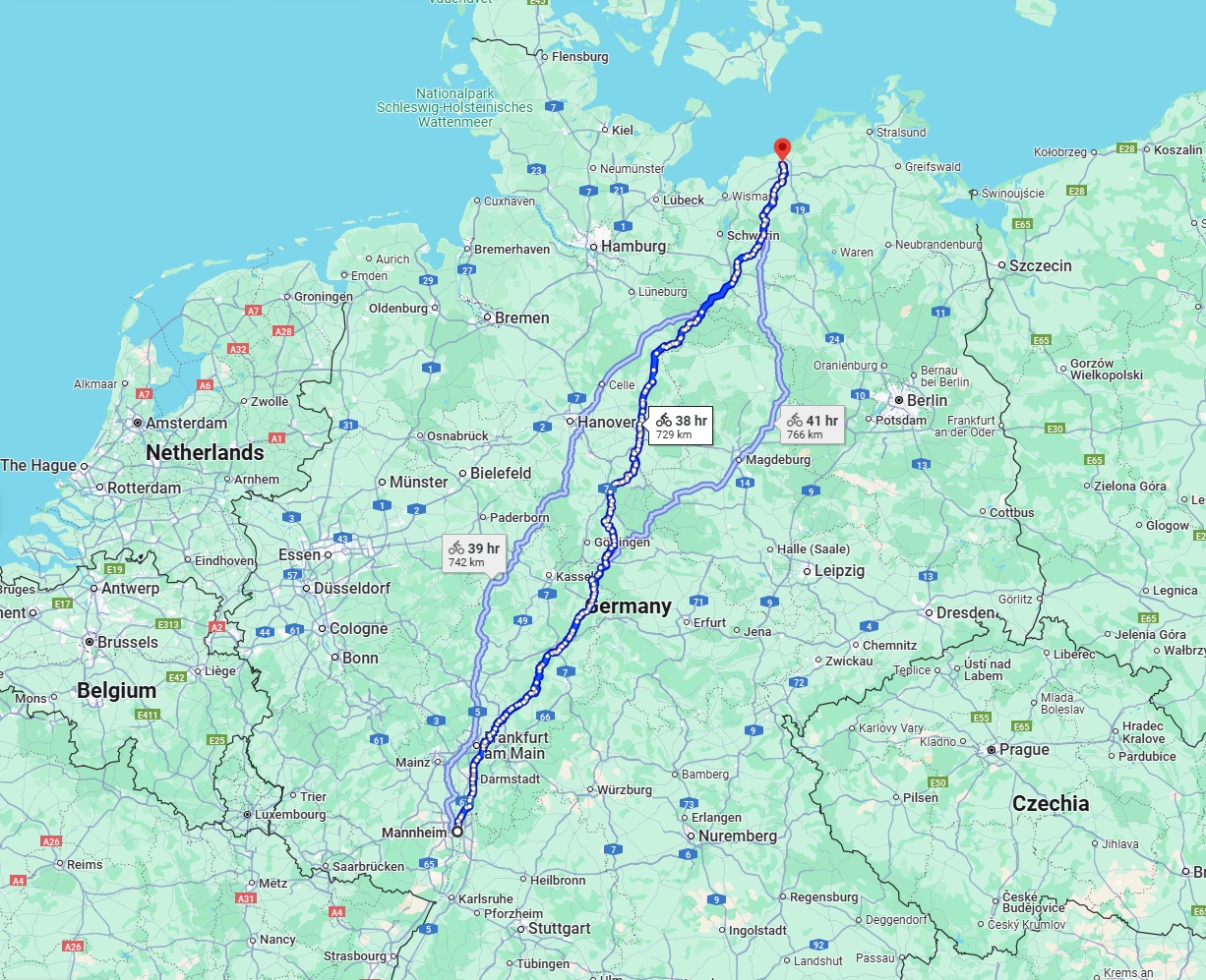 Anreise von Mannheim Zu Rostock Über 