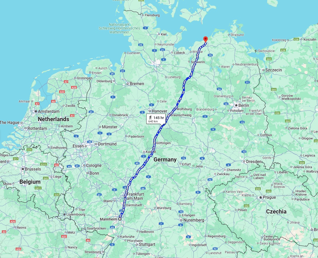Anreise von Mannheim Zu Rostock Über 