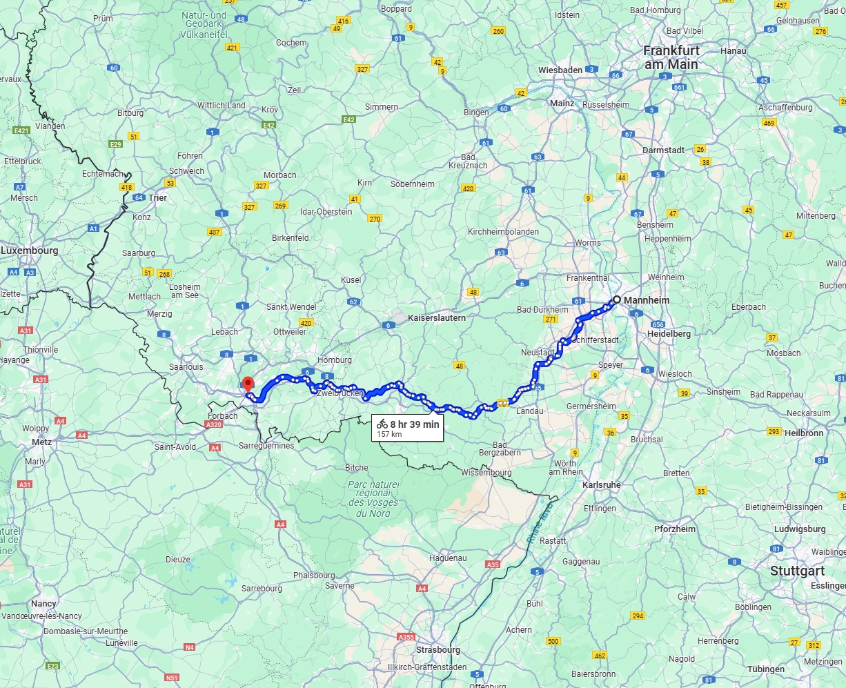 Anreise von Mannheim Zu Saarbrücken Über 