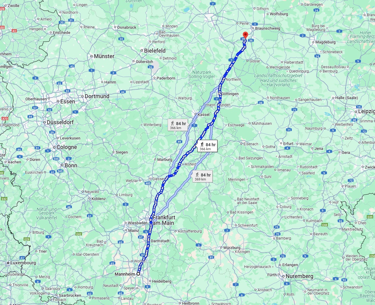 Anreise von Mannheim Zu Salzgitter Über 