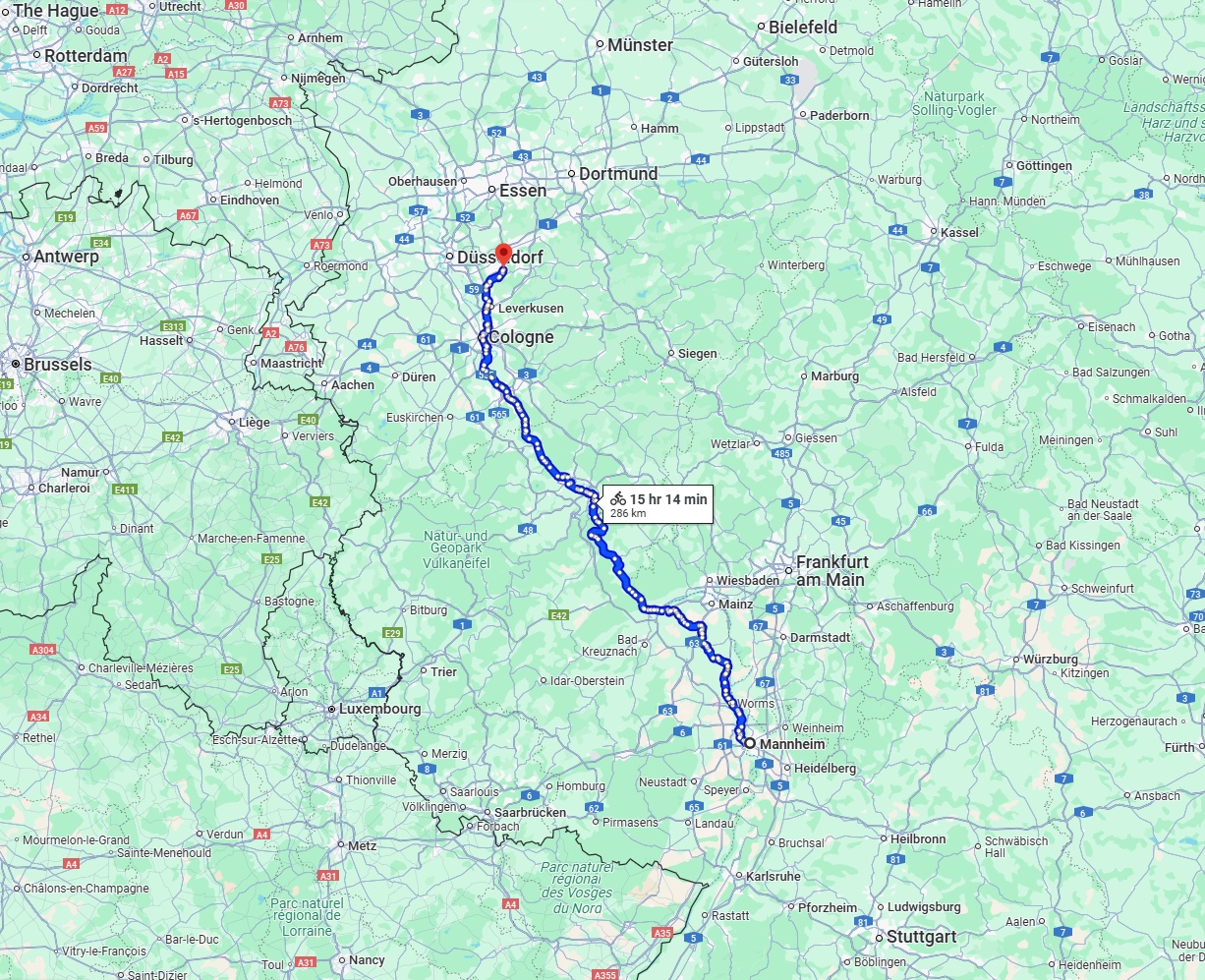 Anreise von Mannheim Zu Solingen Über 