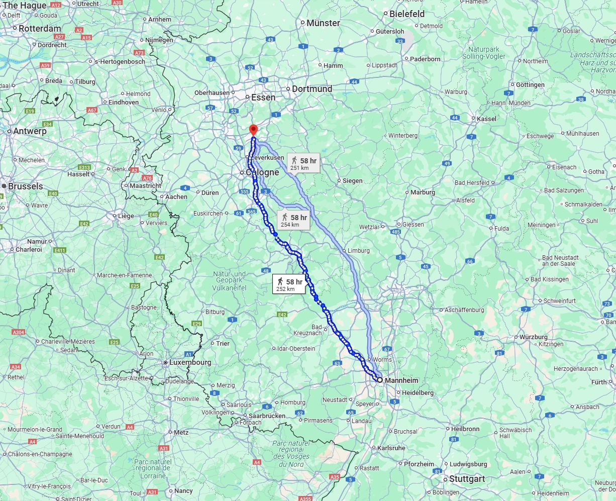 Anreise von Mannheim Zu Solingen Über 
