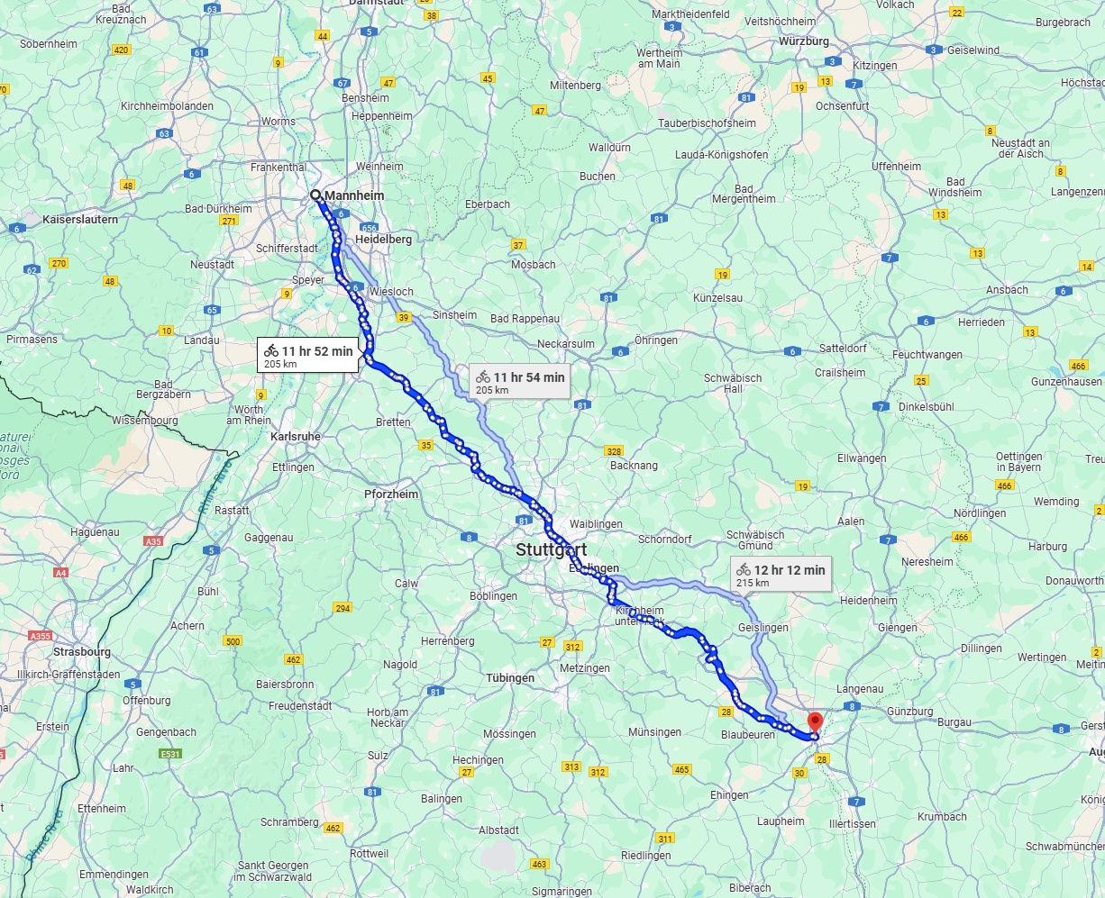 Anreise von Mannheim Zu Ulm Über 