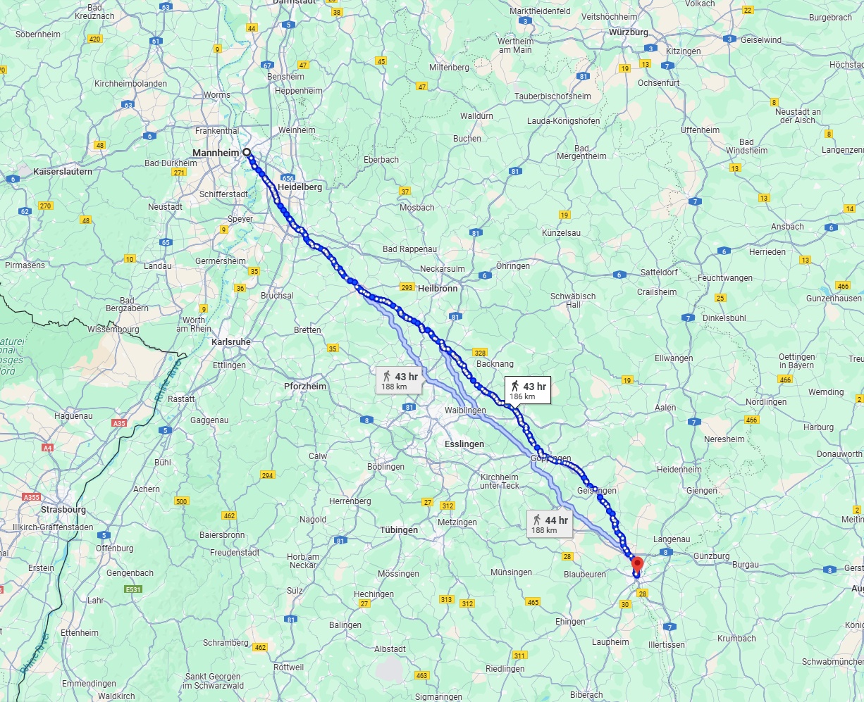 Anreise von Mannheim Zu Ulm Über 