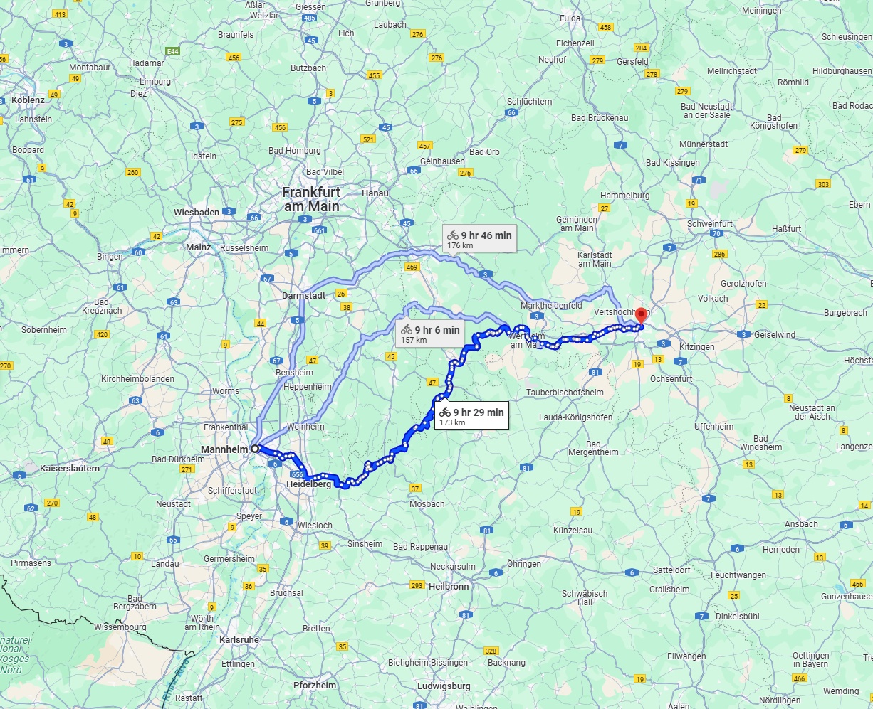 Anreise von Mannheim Zu Würzburg Über 