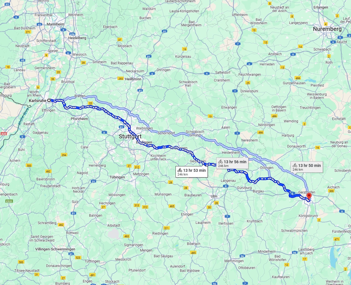 Anreise von Karlsruhe Zu Augsburg Über 