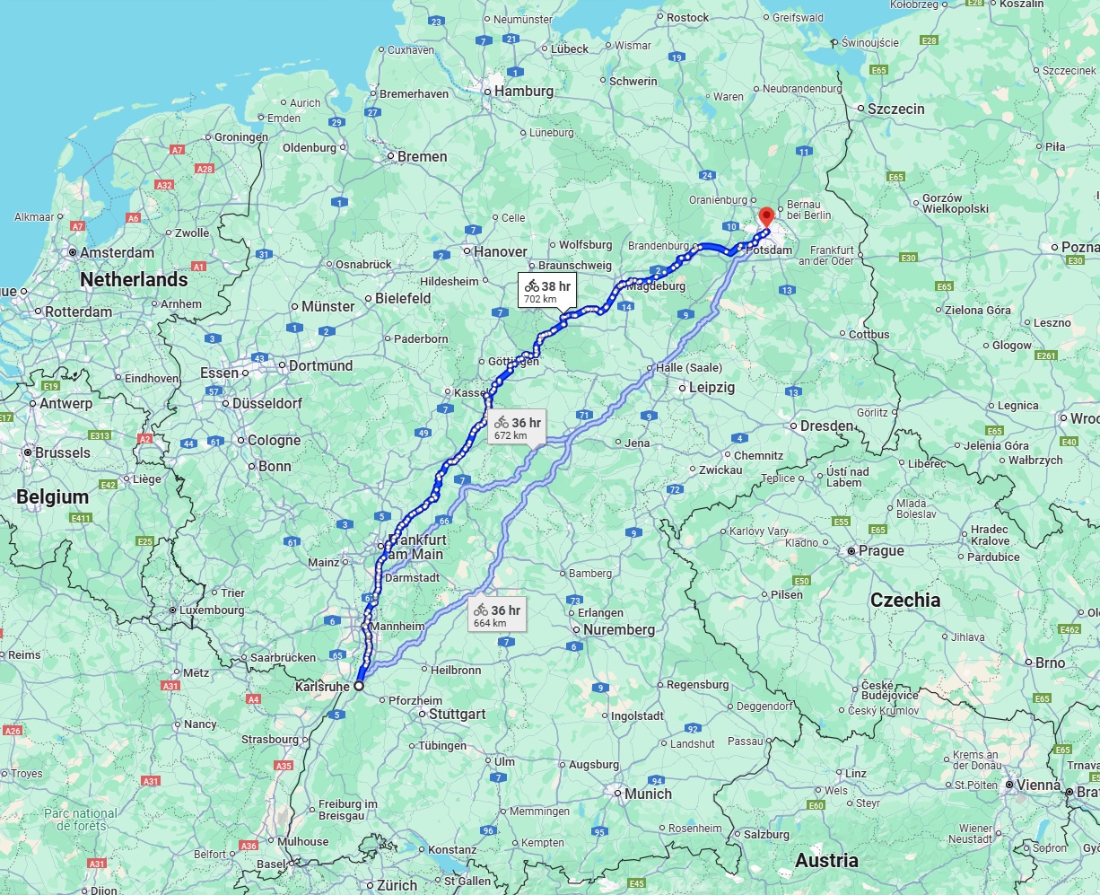 Anreise von Karlsruhe Zu Berlin Über 