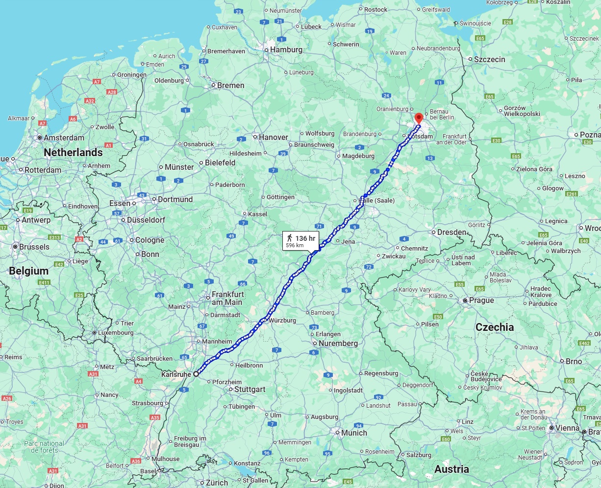 Anreise von Karlsruhe Zu Berlin Über 