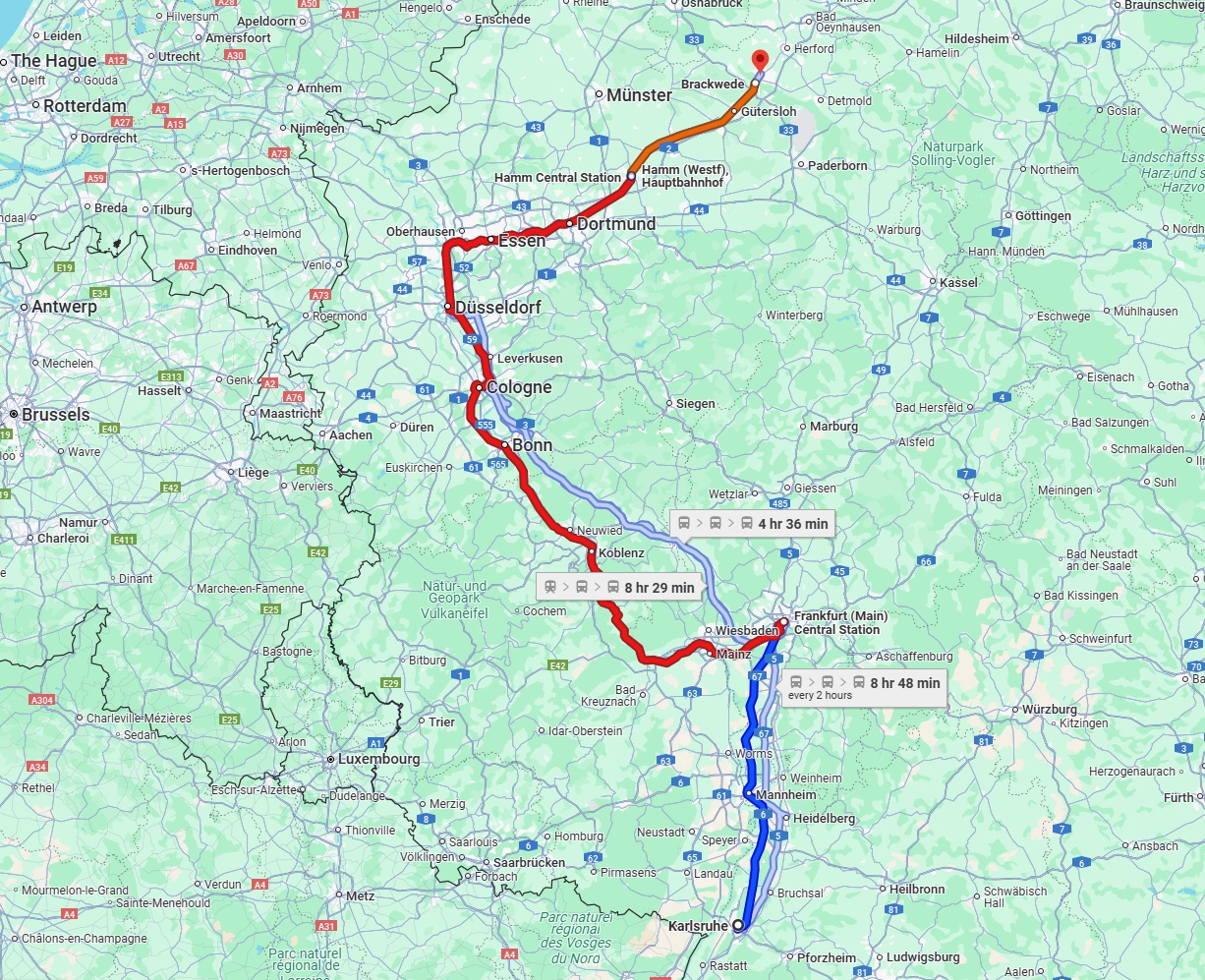 Anreise von Karlsruhe Zu Bielefeld Über 
