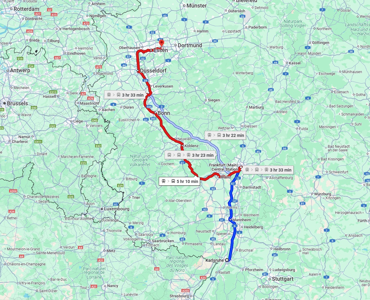 Anreise von Karlsruhe Zu Bochum Über 
