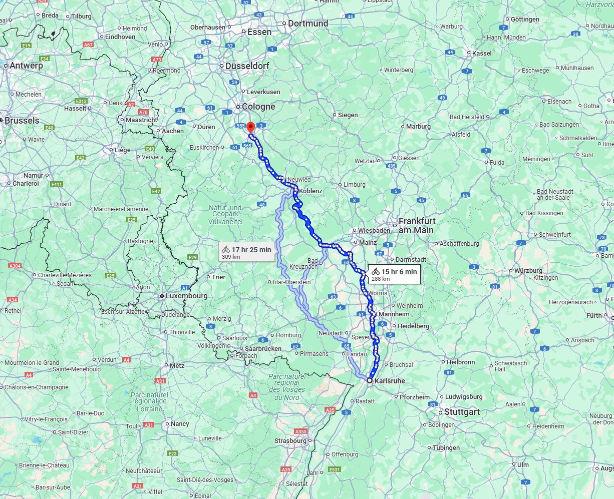 Anreise von Karlsruhe Zu Bonn Über 