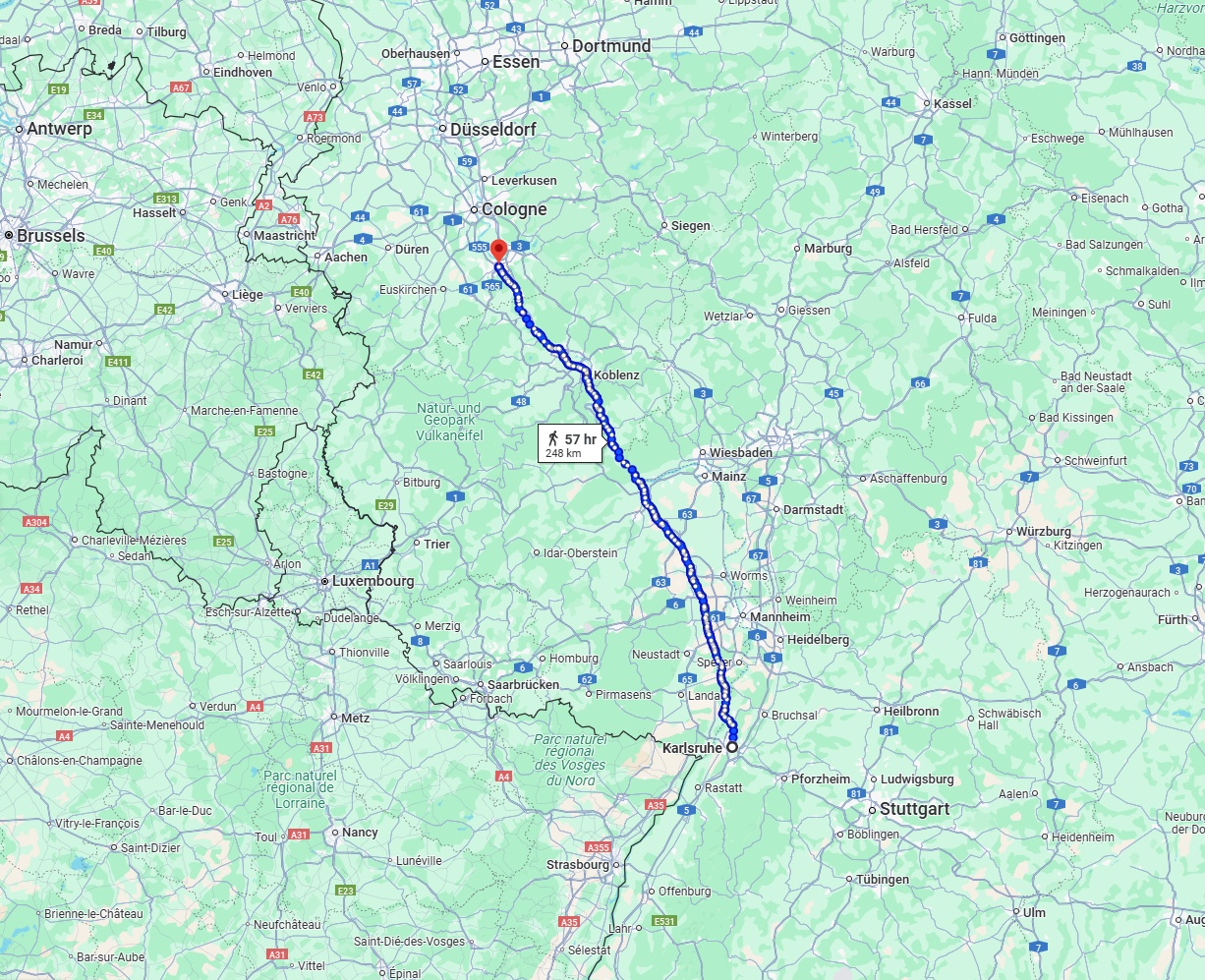 Anreise von Karlsruhe Zu Bonn Über 