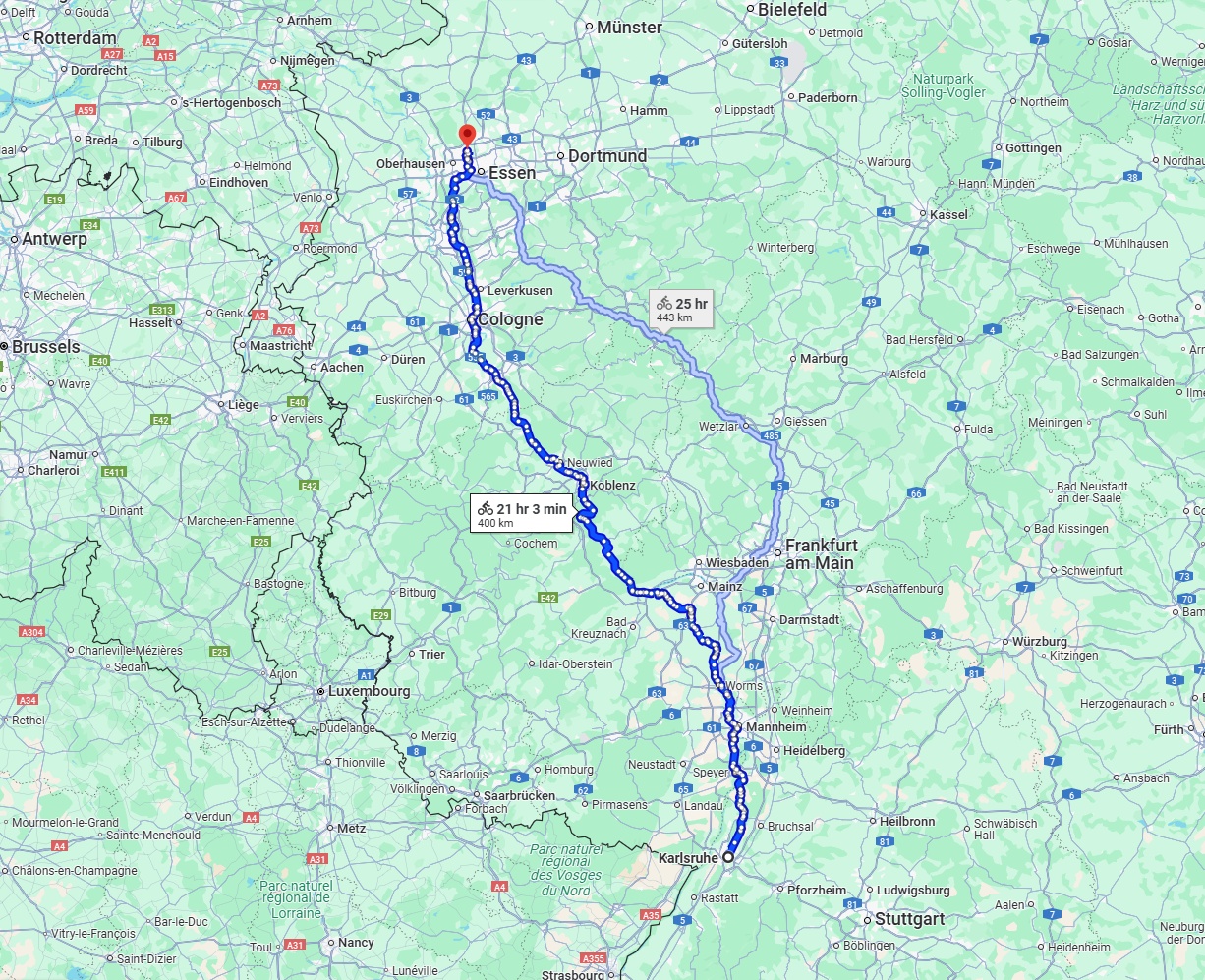 Anreise von Karlsruhe Zu Bottrop Über 