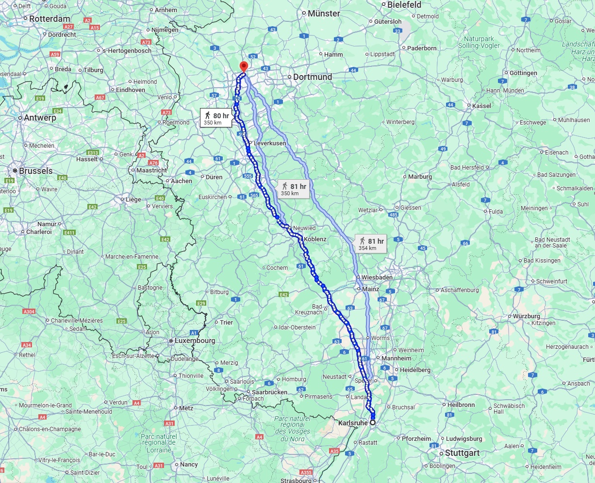 Anreise von Karlsruhe Zu Bottrop Über 