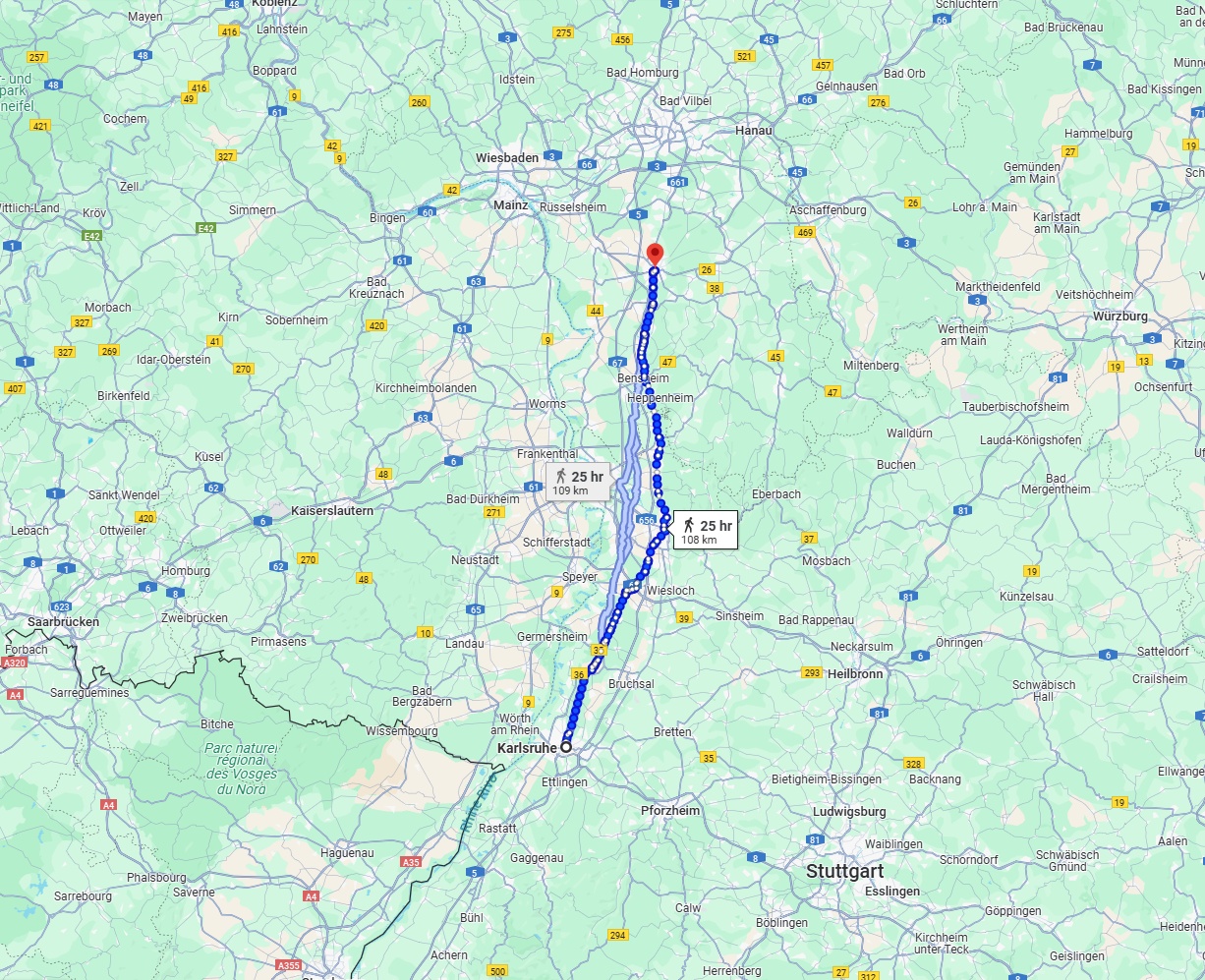 Anreise von Karlsruhe Zu Darmstadt Über 