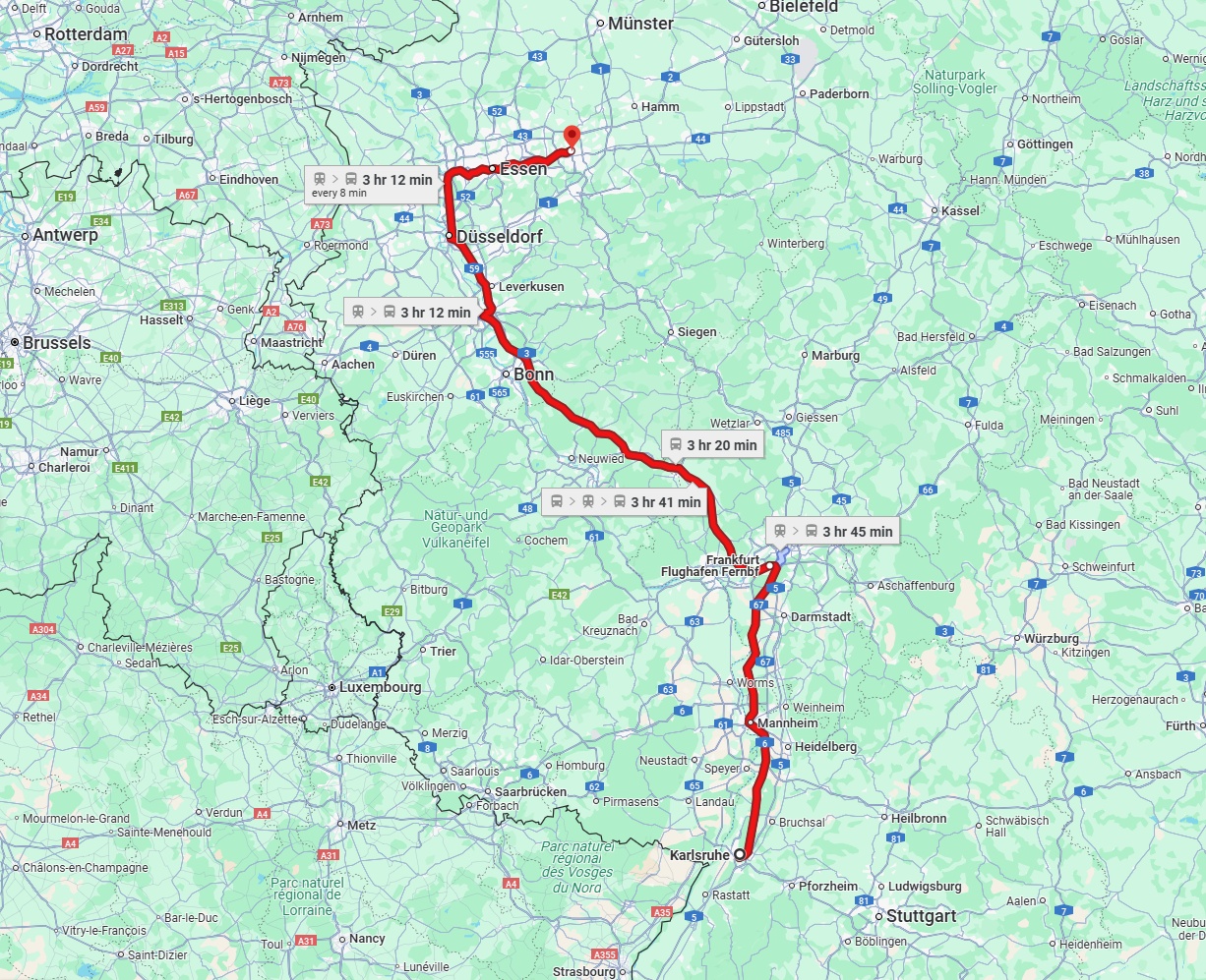 Anreise von Karlsruhe Zu Dortmund Über 