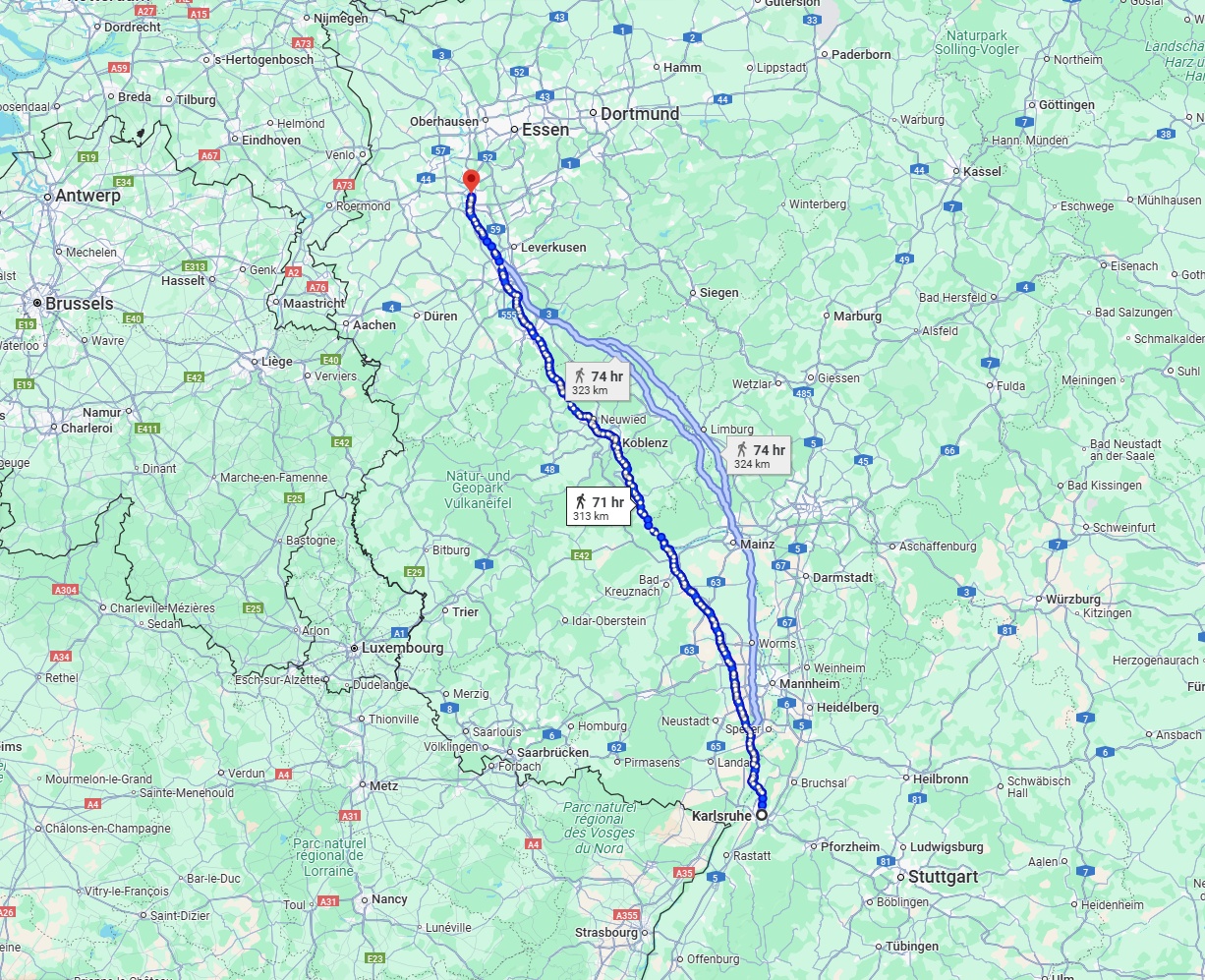 Anreise von Karlsruhe Zu Düsseldorf Über 