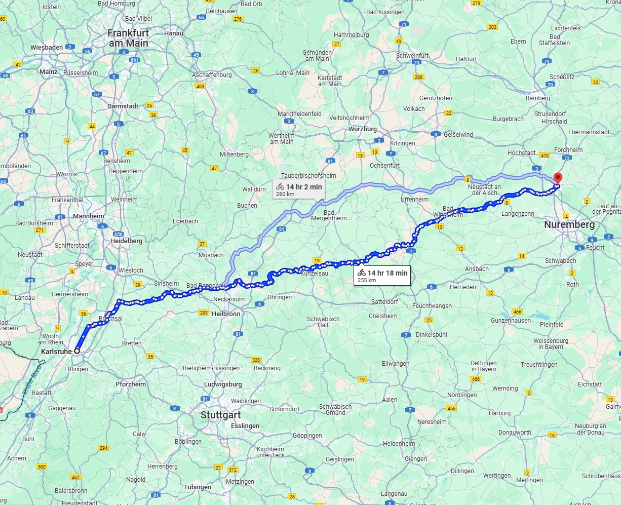 Anreise von Karlsruhe Zu Erlangen Über 