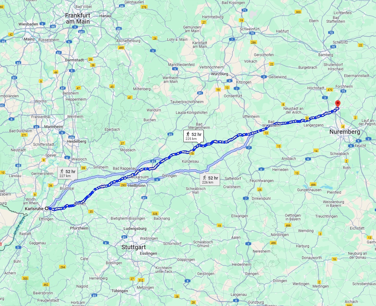 Anreise von Karlsruhe Zu Erlangen Über 