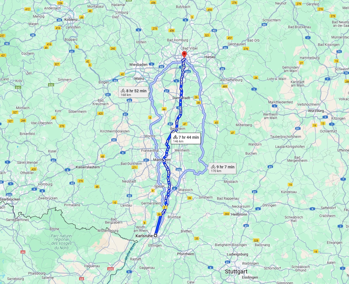 Anreise von Karlsruhe Zu Frankfurt am Main Über 