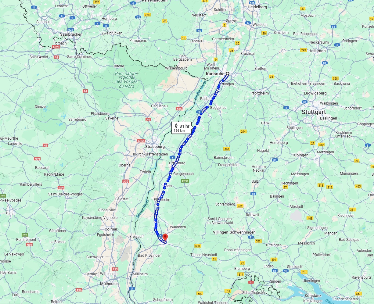 Anreise von Karlsruhe Zu Freiburg im Breisgau Über 