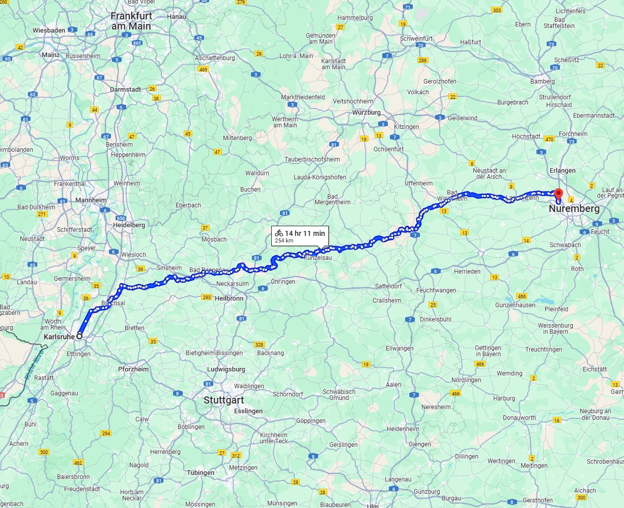 Anreise von Karlsruhe Zu Fürth Über 