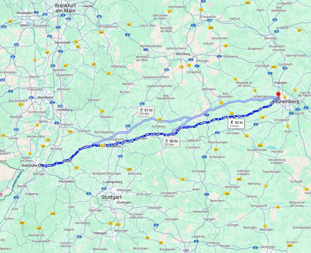 Anreise von Karlsruhe Zu Fürth Über 