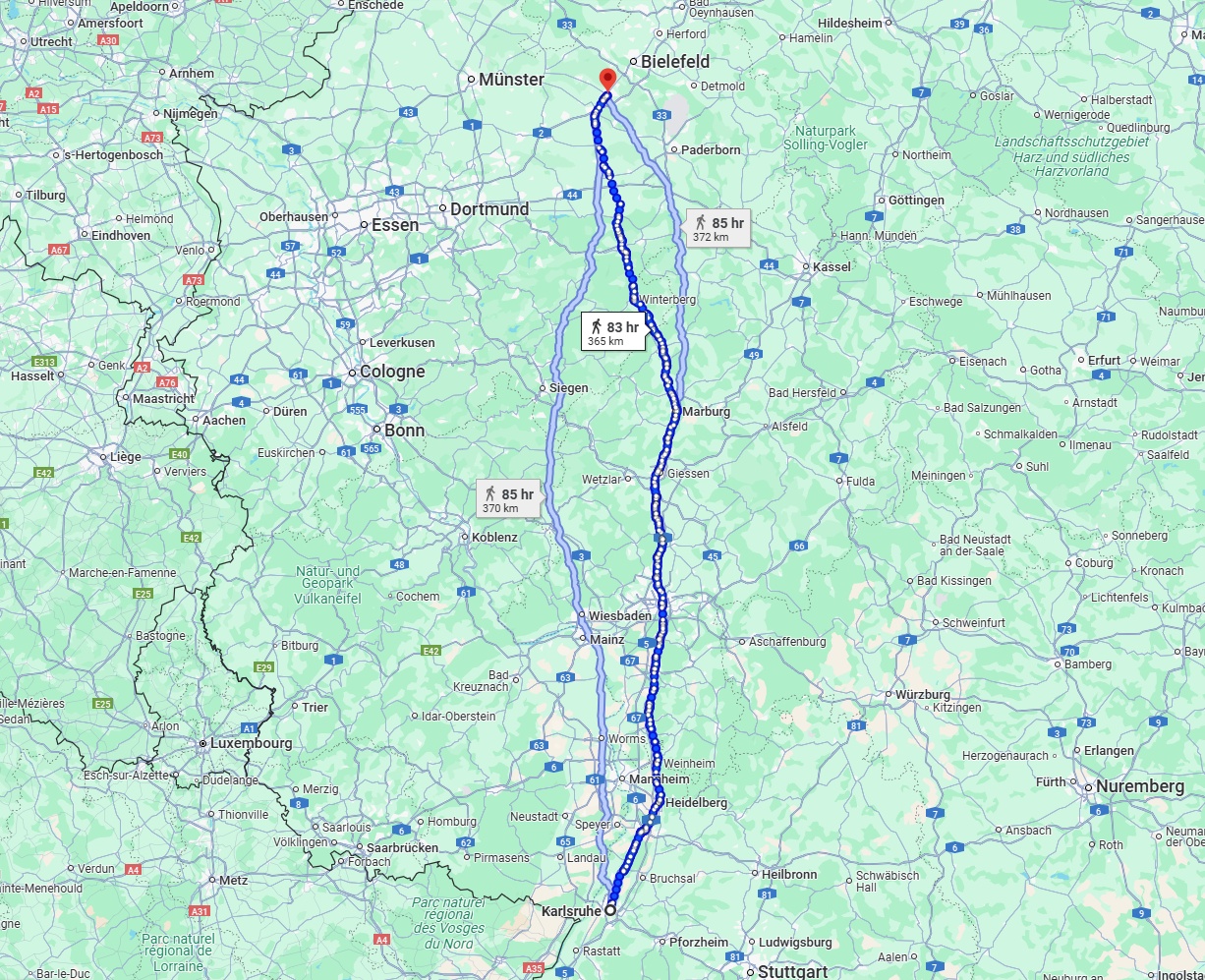 Anreise von Karlsruhe Zu Gütersloh Über 