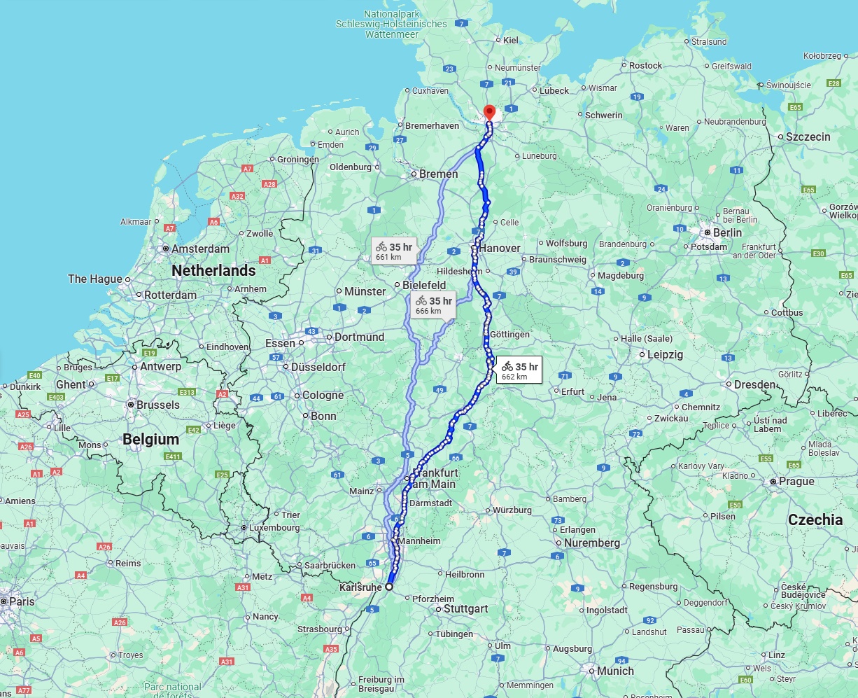 Anreise von Karlsruhe Zu Hamburg Über 