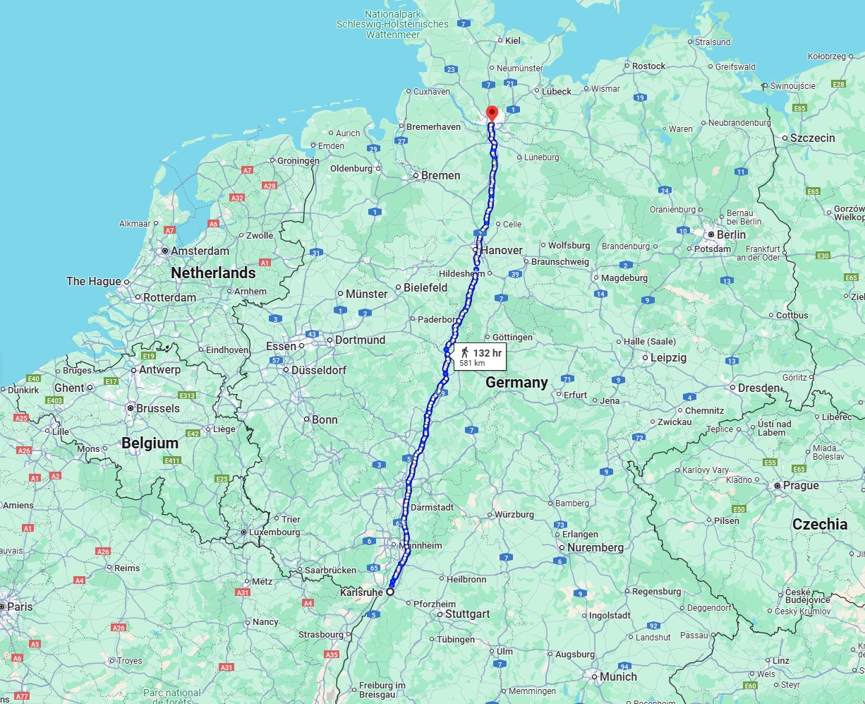 Anreise von Karlsruhe Zu Hamburg Über 