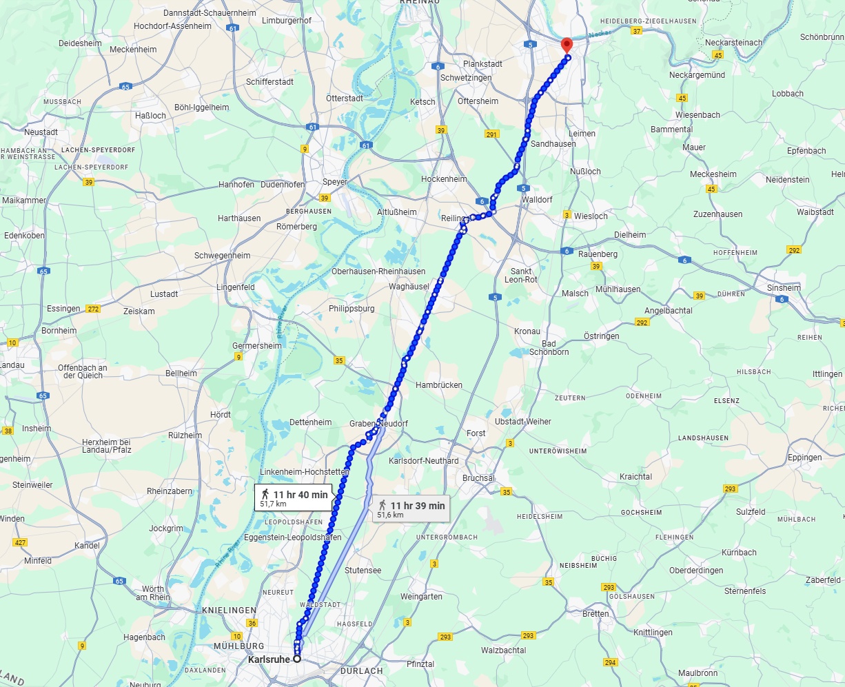 Anreise von Karlsruhe Zu Heidelberg Über 