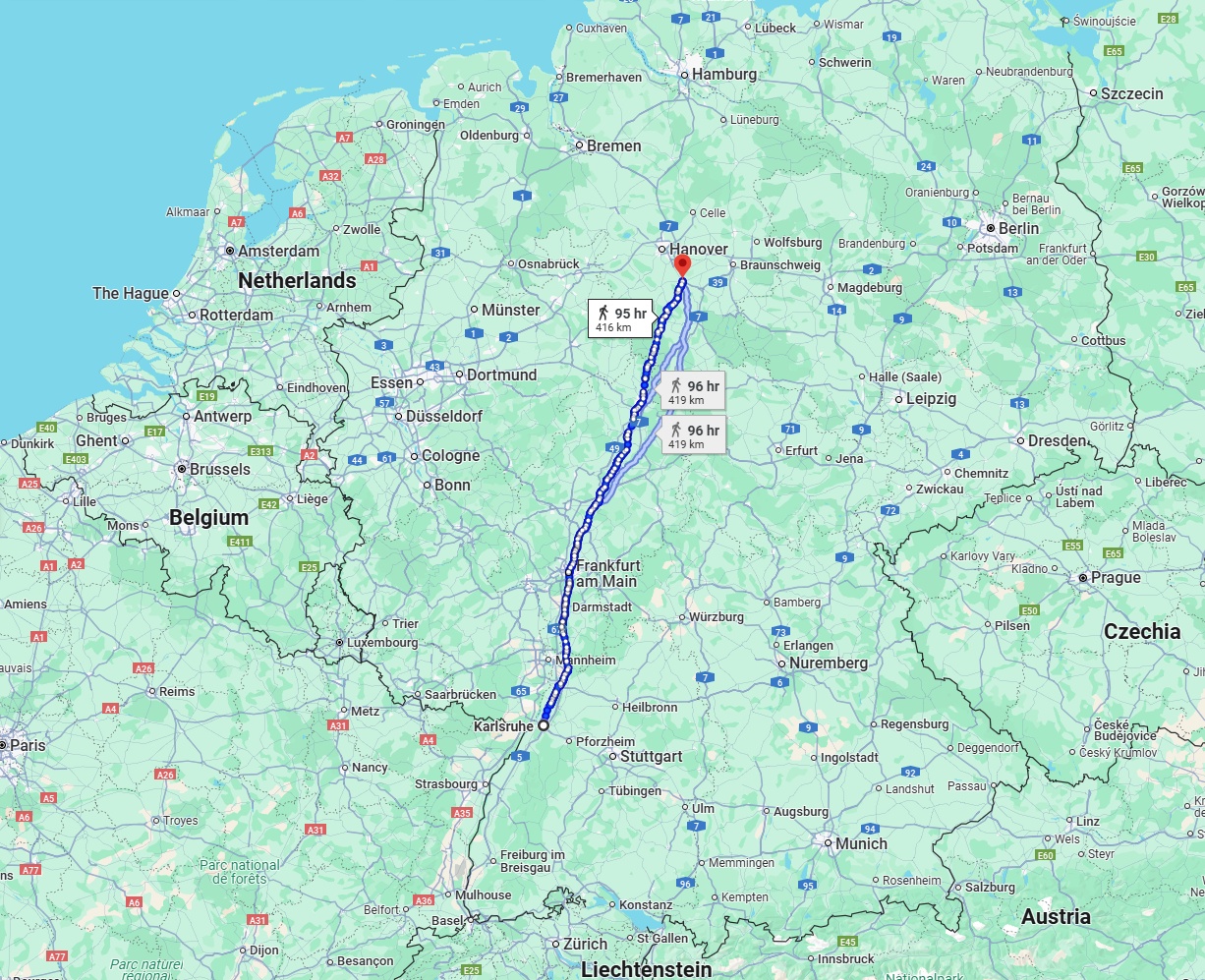 Anreise von Karlsruhe Zu Hildesheim Über 