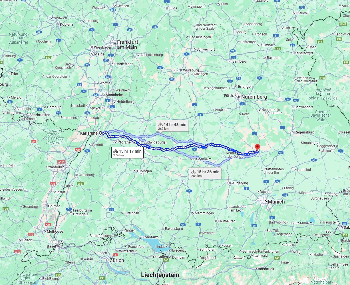 Anreise von Karlsruhe Zu Ingolstadt Über 
