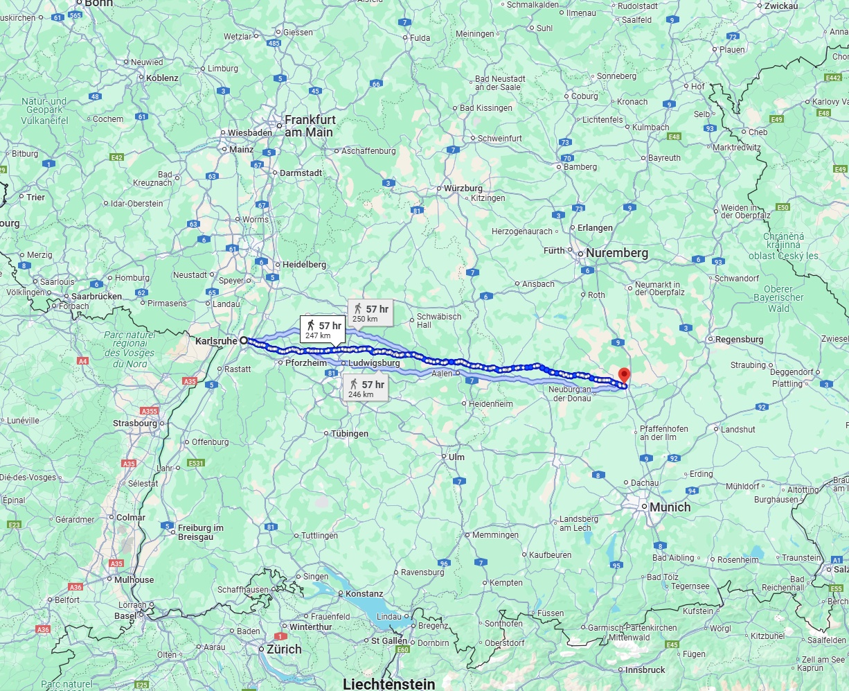Anreise von Karlsruhe Zu Ingolstadt Über 