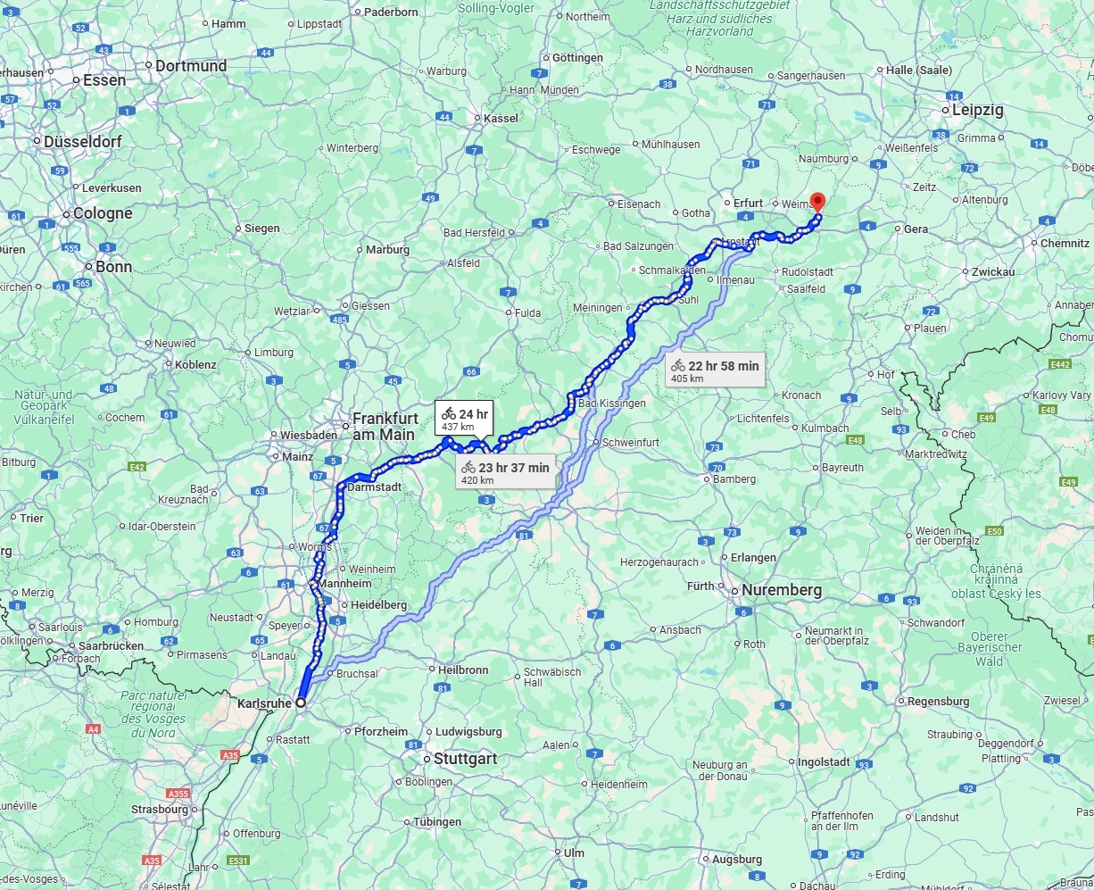 Anreise von Karlsruhe Zu Jena Über 