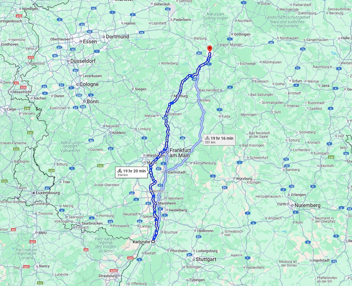 Anreise von Karlsruhe Zu Kassel Über 