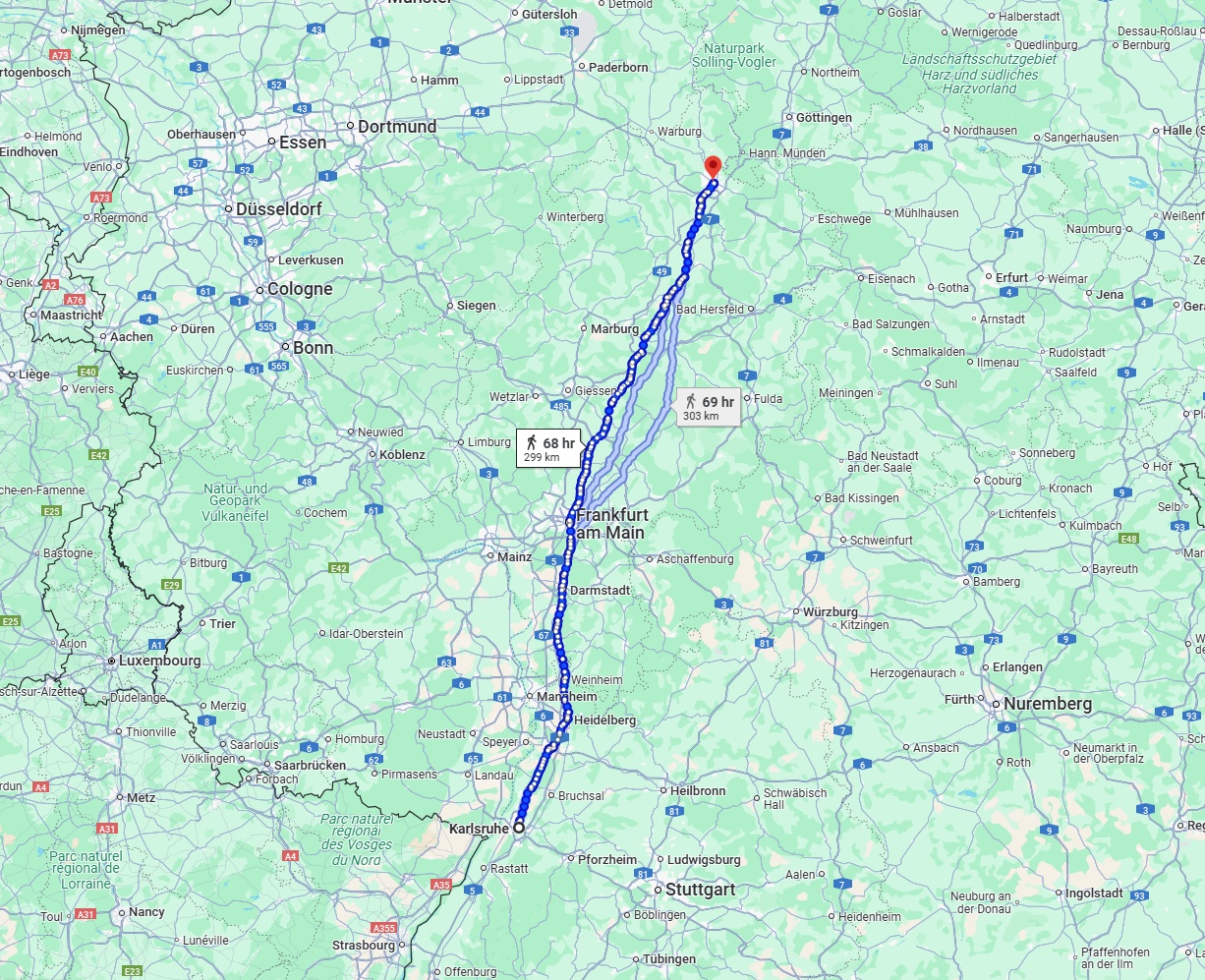 Anreise von Karlsruhe Zu Kassel Über 