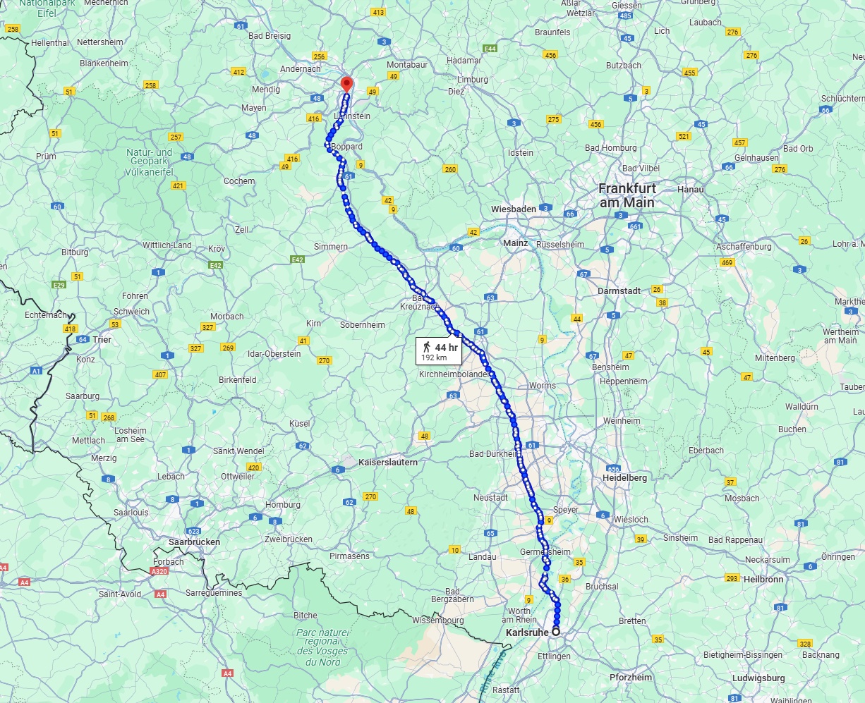 Anreise von Karlsruhe Zu Koblenz Über 