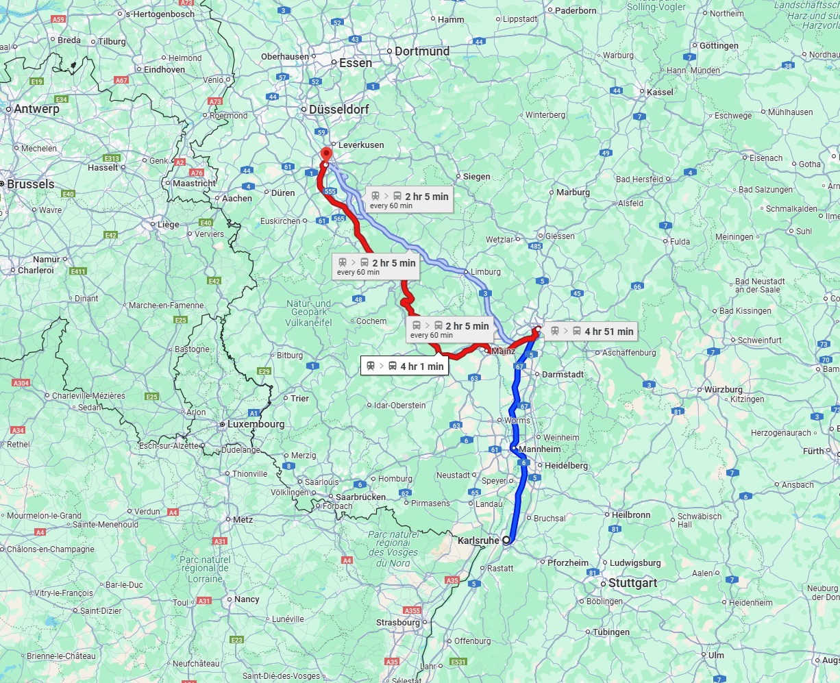 Anreise von Karlsruhe Zu Köln Über 