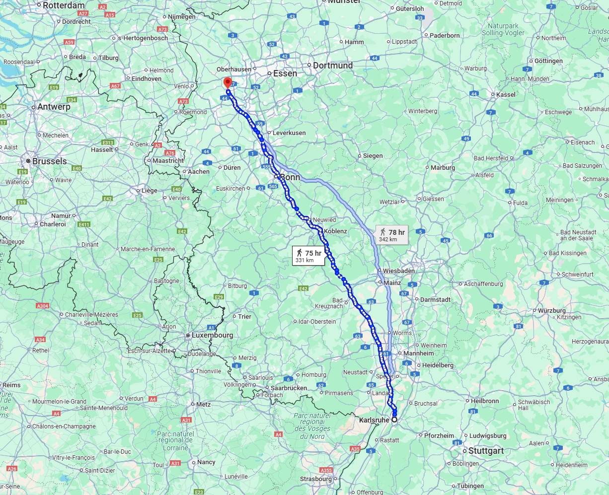 Anreise von Karlsruhe Zu Krefeld Über 