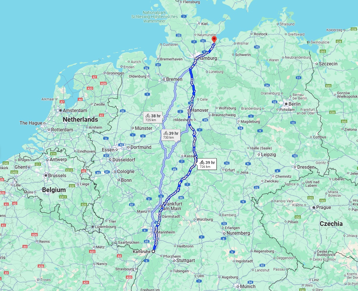 Anreise von Karlsruhe Zu Lübeck Über 