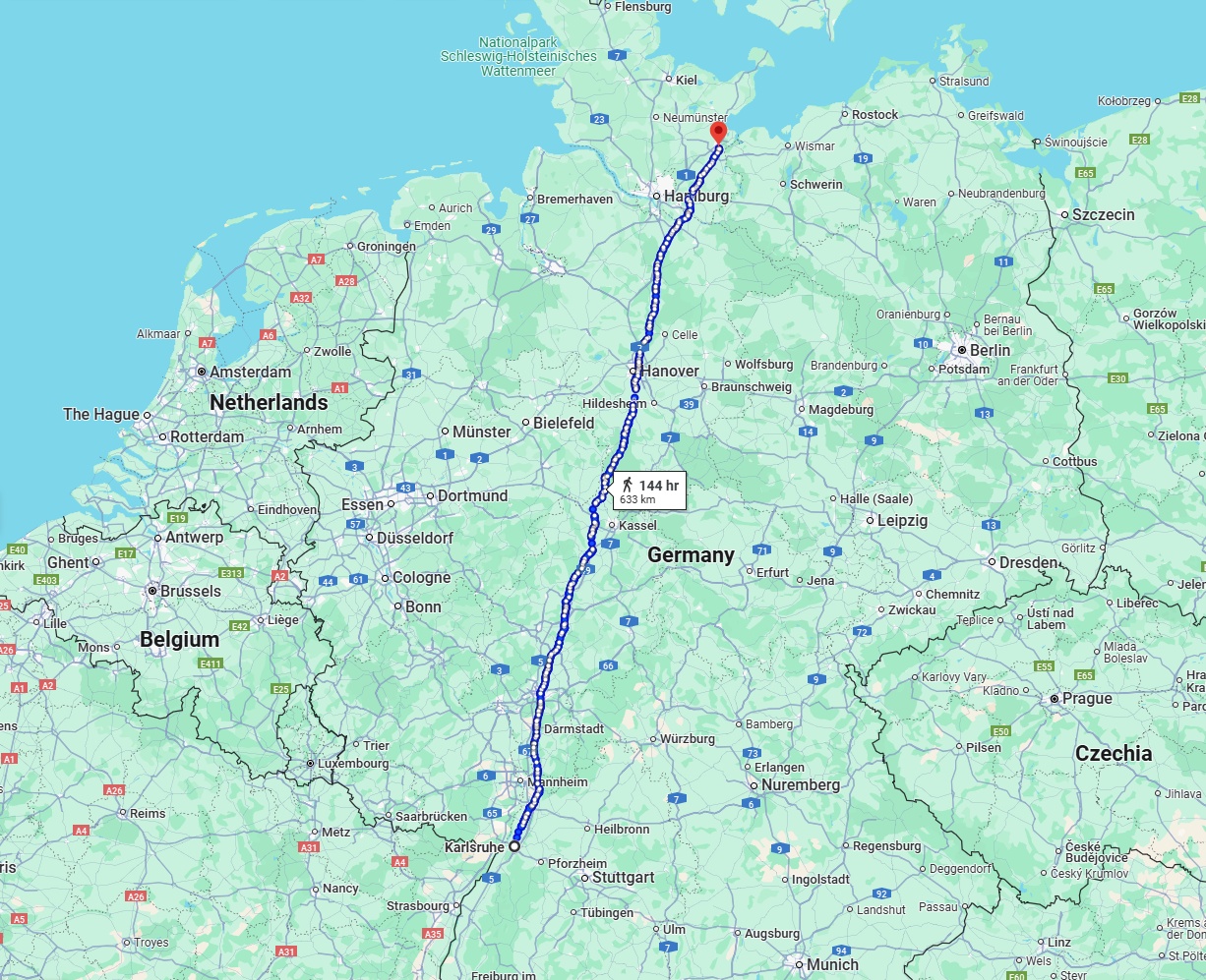Anreise von Karlsruhe Zu Lübeck Über 