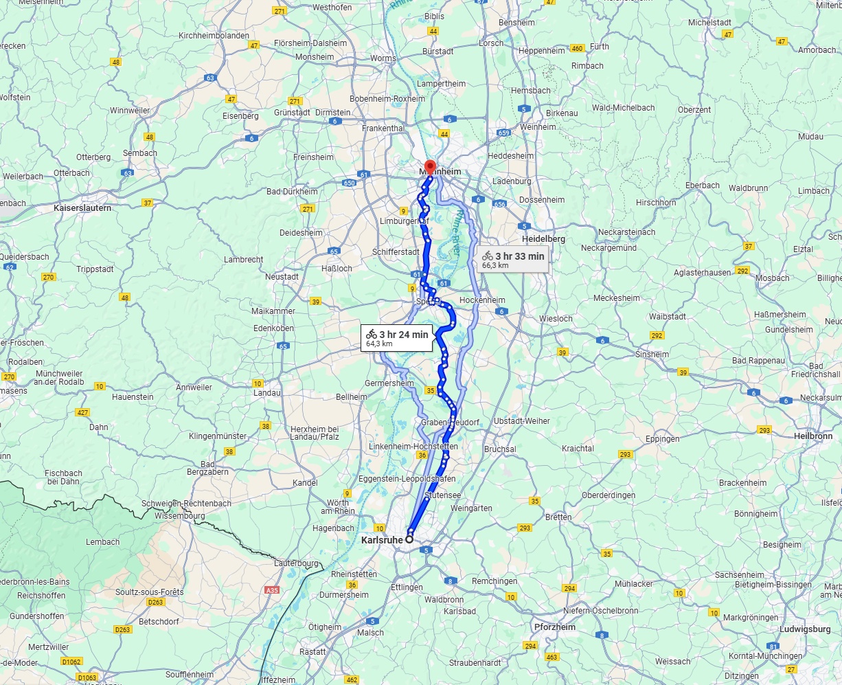 Anreise von Karlsruhe Zu Ludwigshafen am Rhein Über 