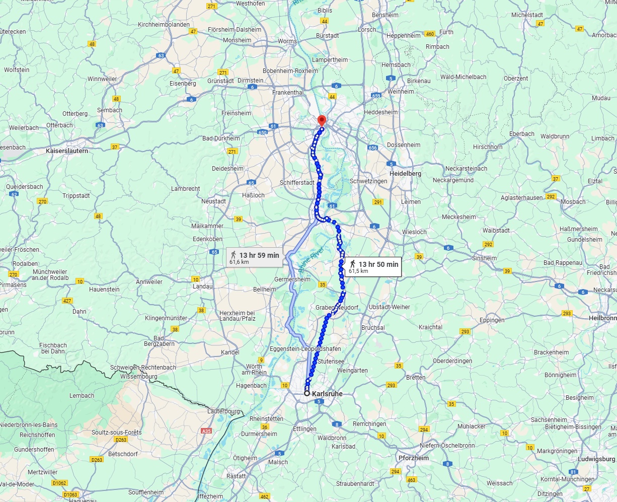 Anreise von Karlsruhe Zu Ludwigshafen am Rhein Über 