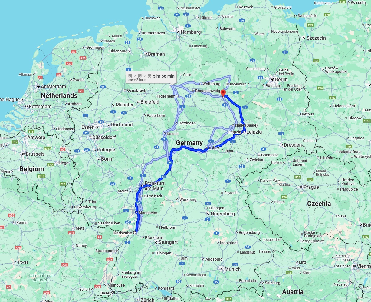 Anreise von Karlsruhe Zu Magdeburg Über 