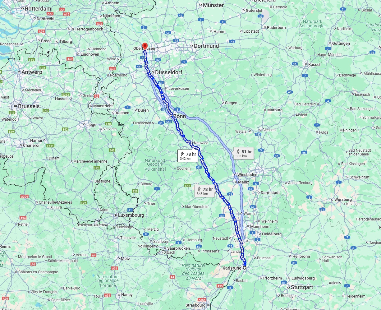 Anreise von Karlsruhe Zu Moers Über 